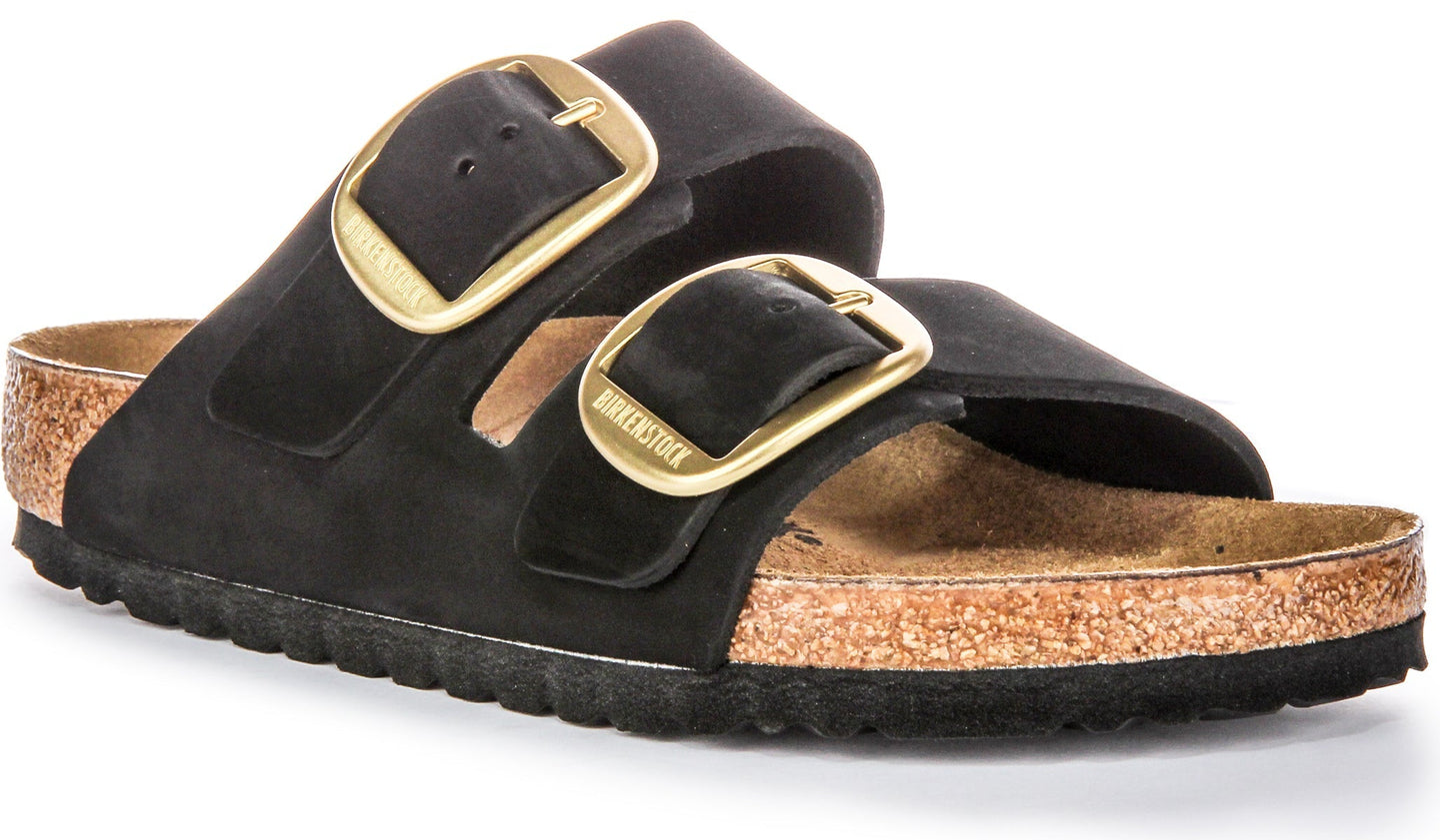 Sandali Birkenstock Arizona | Pelle scamosciata nera - Big Buckle da donna