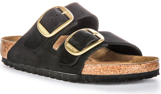 Sandali Birkenstock Arizona | Pelle scamosciata nera - Big Buckle da donna