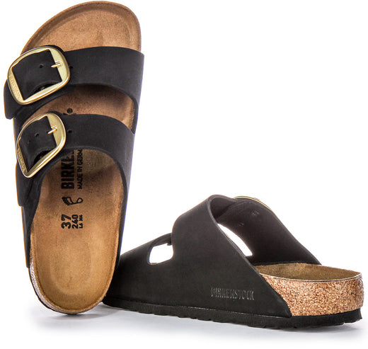Sandali Birkenstock Arizona | Pelle scamosciata nera - Big Buckle da donna