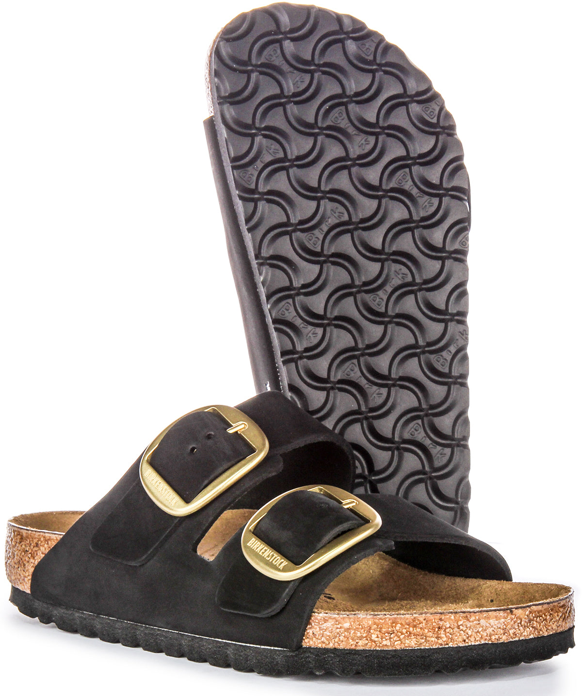 Sandali Birkenstock Arizona | Pelle scamosciata nera - Big Buckle da donna