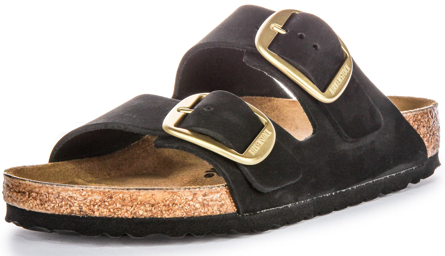 Sandali Birkenstock Arizona | Pelle scamosciata nera - Big Buckle da donna