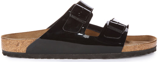 Birkenstock Arizona sandali | Birko-Flor nero verniciato da donna