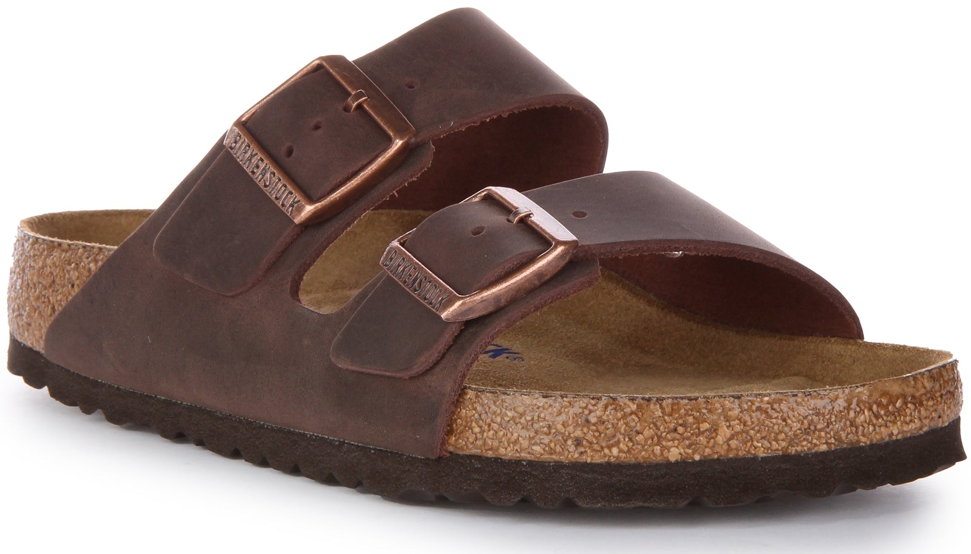 Sandalias Birkenstock Arizona | cuero auténtico marrón para mujer