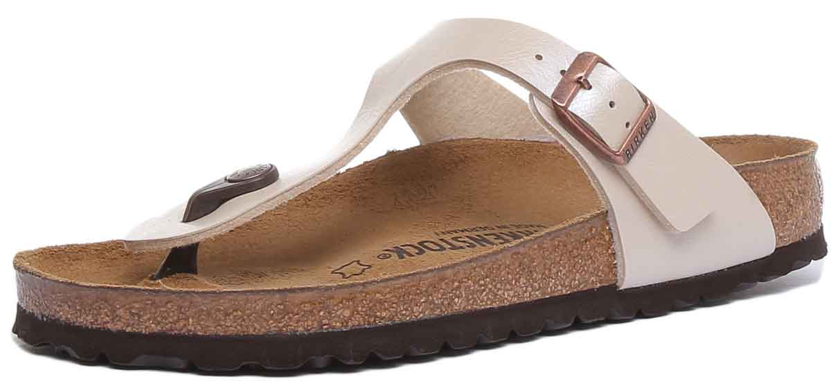 Birkenstock Gizeh-sandaler | Krämfärgad Birko-Flor för kvinnor