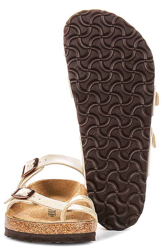 Sandali Birkenstock Mayari | Birko-Flor bianco perla - Finitura metallizzata da donna