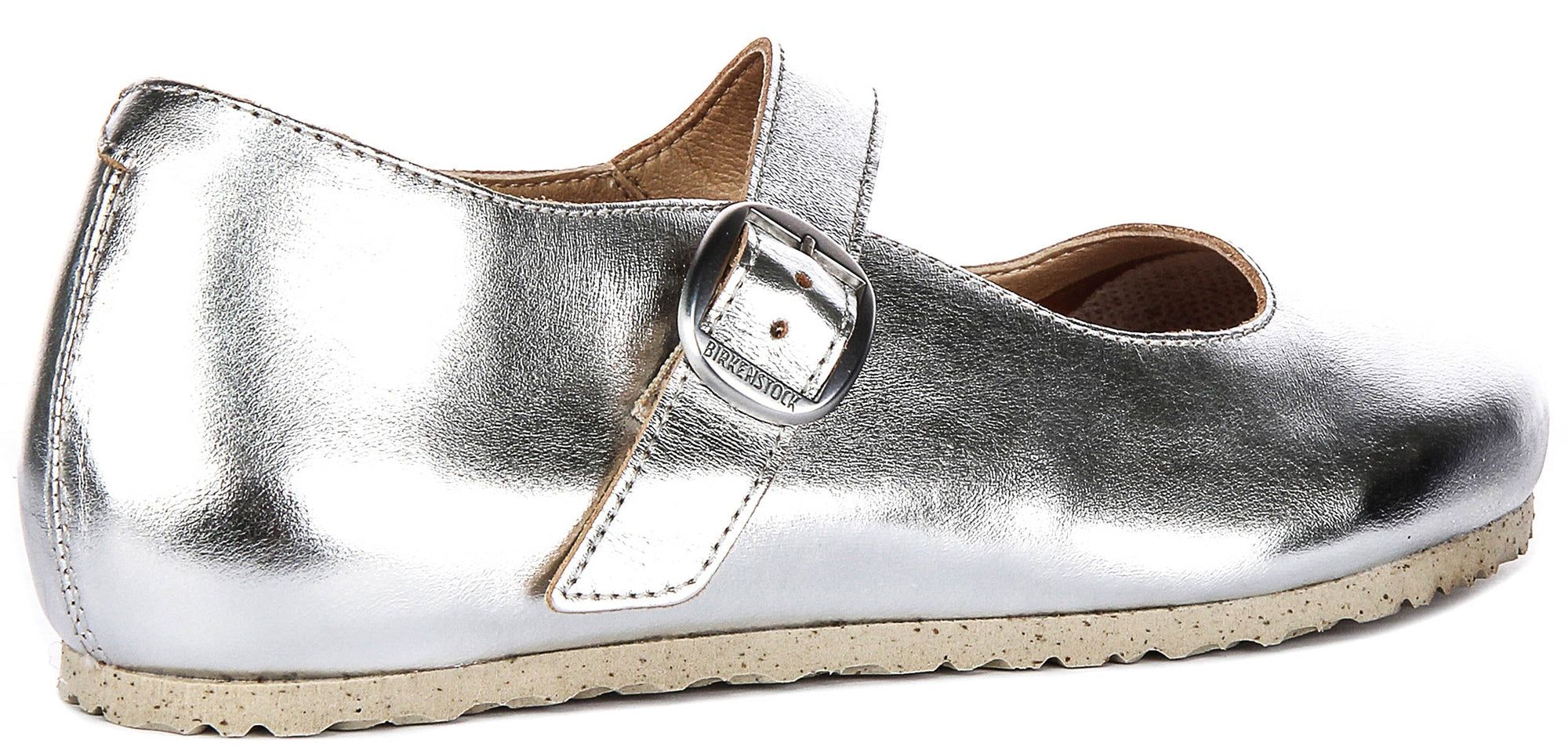 Zapatos Birkenstock Tracy | material superior característico de Birkenstock plateado para hombres y mujeres
