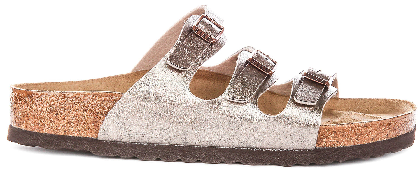 Birkenstock Florida Sandals | Taupe Birko-Flor for Women - Regular Fit