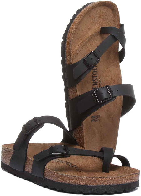 Sandali Birkenstock Mayari | Birko-Flor nero - finitura metallizzata da donna