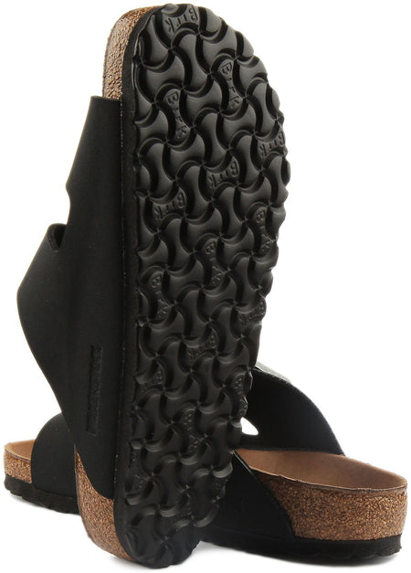 Sandales Birkenstock Arizona | Birko-Flor noir - compatible avec un mode de vie végane pour femmes