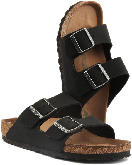 Sandales Birkenstock Arizona | Birko-Flor noir - compatible avec un mode de vie végane pour femmes