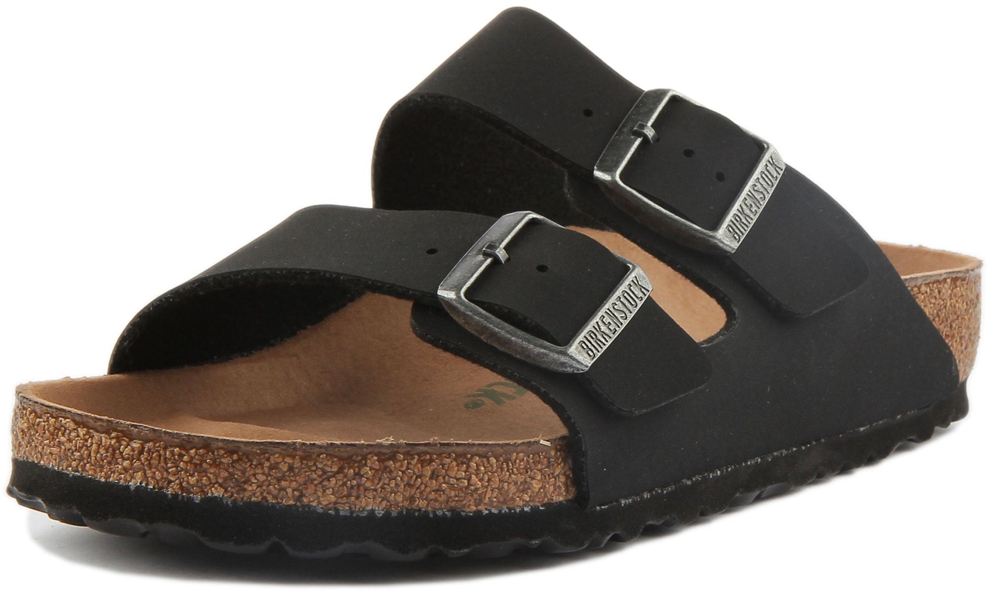 Sandales Birkenstock Arizona | Birko-Flor noir - compatible avec un mode de vie végane pour femmes