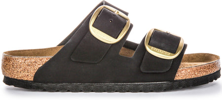 Birkenstock Arizona-sandalen | Zwart suèdeleer - Big Buckle voor dames