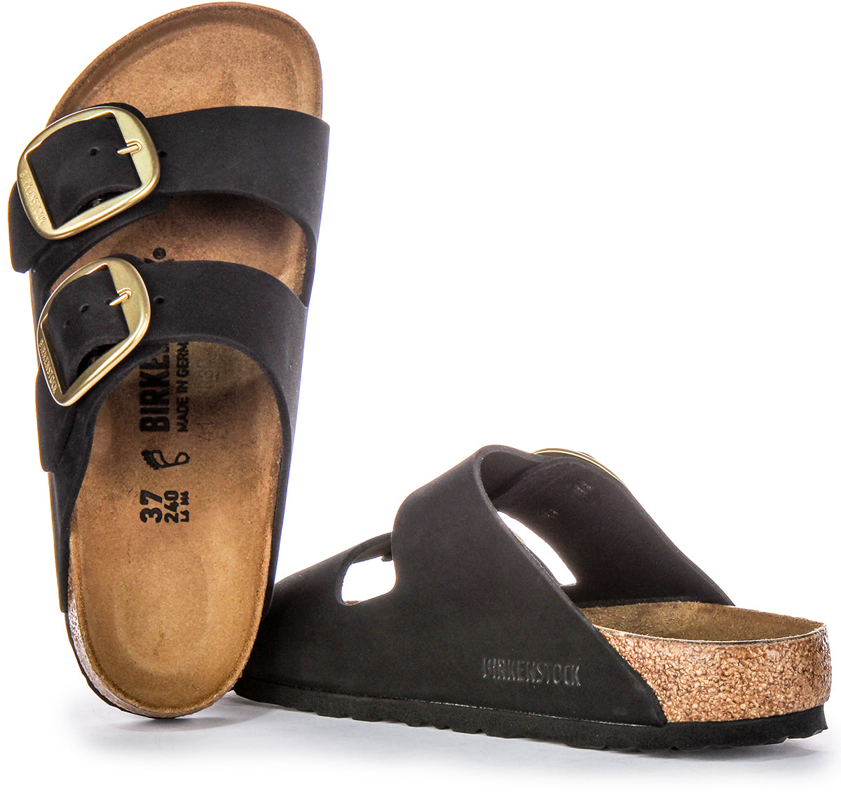 Sandali Birkenstock Arizona | Pelle scamosciata nera - Big Buckle da donna