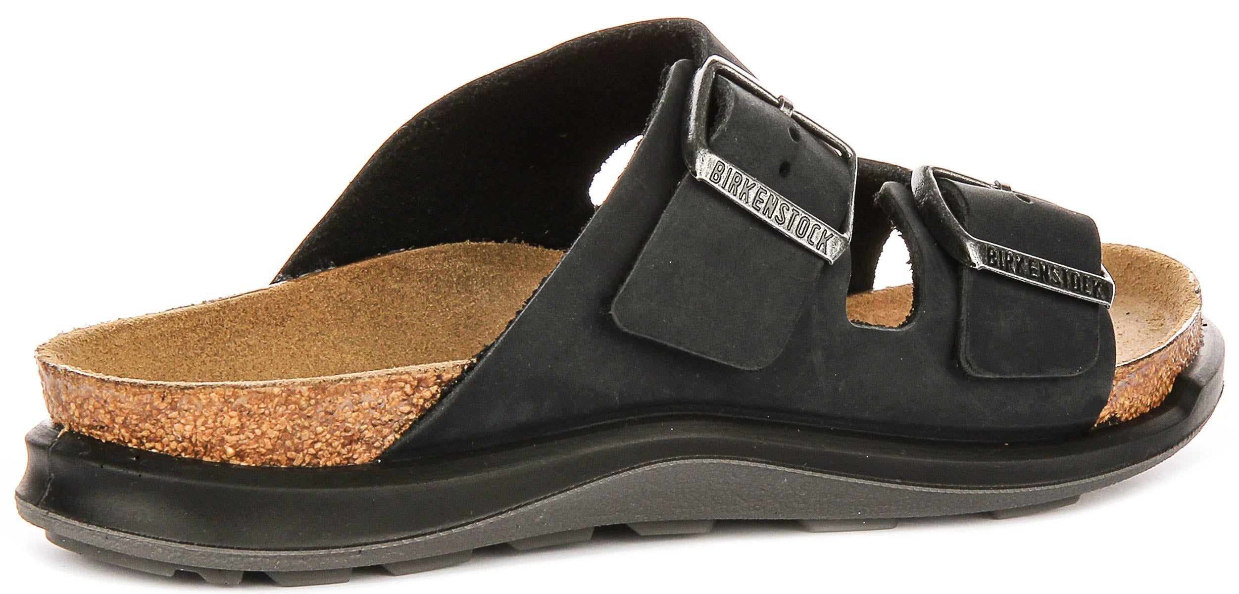 Birkenstock Arizona-sandalen | zwart suèdeleer - Crosstown-zool voor dames - normale pasvorm