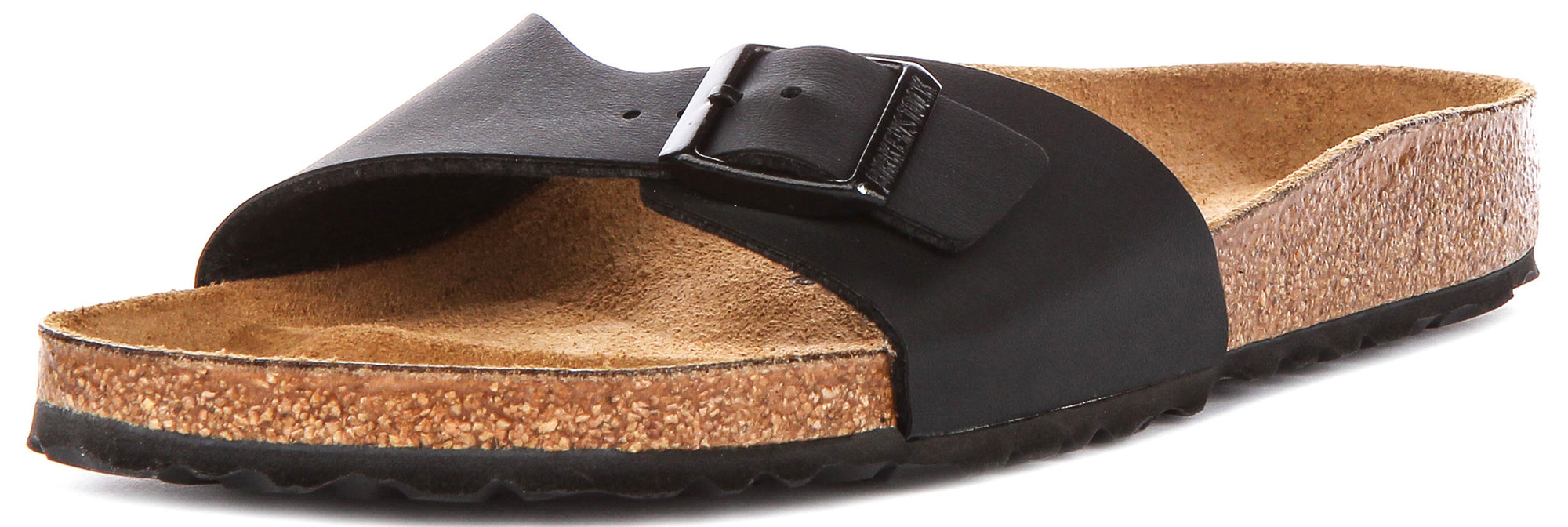 Sandalias Birkenstock Madrid | Birko-Flor negro, para mujer, horma estrecha