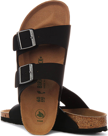 Sandali Birkenstock Arizona | Birko-Flor nero - adatti ai vegani per uomo e donna - calzata stretta