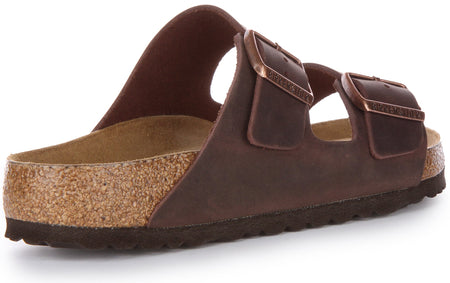 Sandalias Birkenstock Arizona | cuero auténtico marrón para mujer
