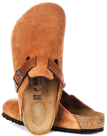 Birkenstock Boston sabots | Birko-Flor cognac pour hommes et femmes