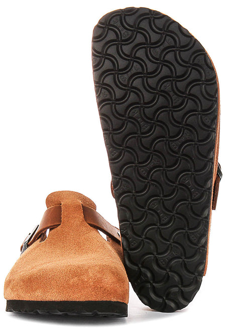 Birkenstock Boston sabots | Birko-Flor cognac pour hommes et femmes