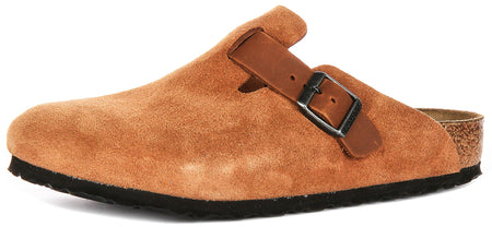 Birkenstock Boston sabots | Birko-Flor cognac pour hommes et femmes