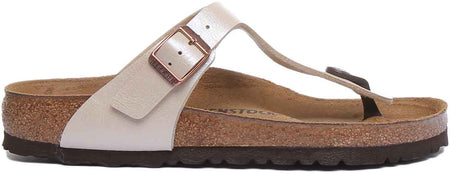 Sandali Birkenstock Gizeh | Birko-Flor color crema da donna