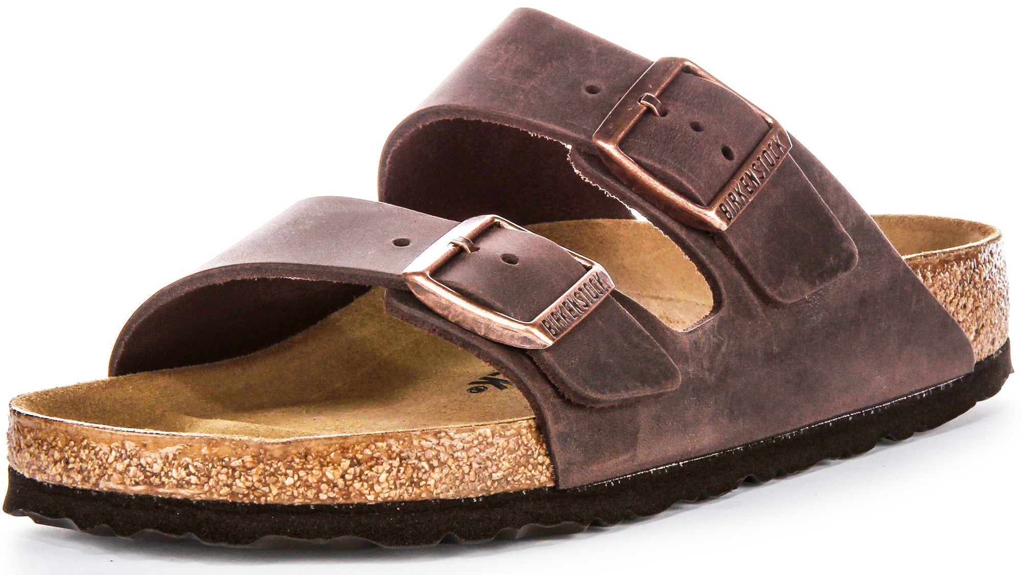 Sandales Birkenstock Arizona | Cuir véritable marron pour femme