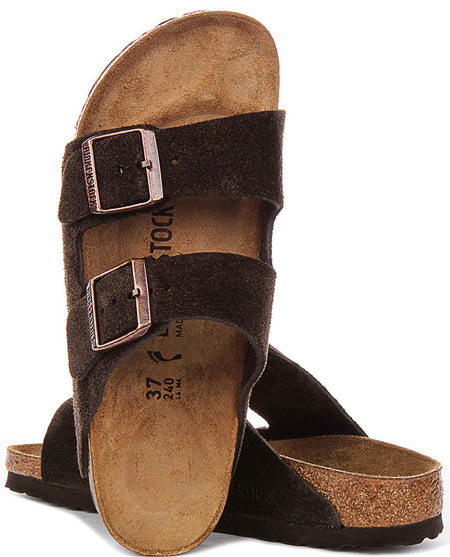 Sandali Birkenstock Arizona | Birko-Flor color moka da uomo e donna - calzata stretta