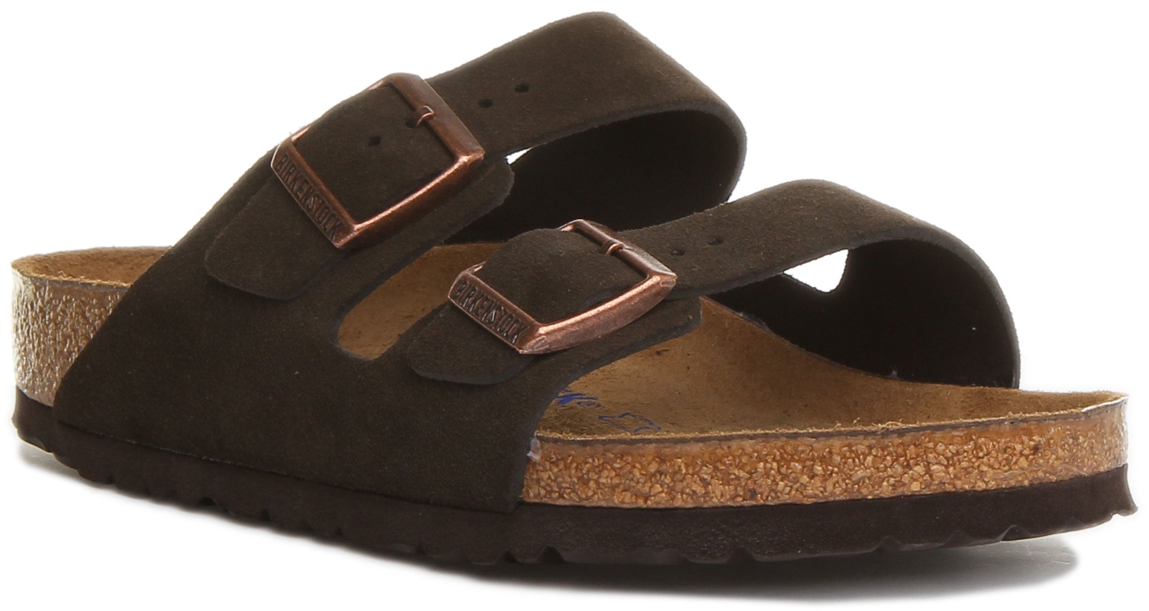 Sandalias Birkenstock Arizona | cuero auténtico marrón para mujer