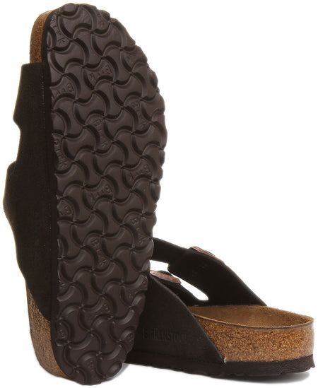 Sandalias Birkenstock Arizona | cuero auténtico marrón para mujer