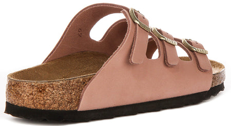 Birkenstock Florida sandalen | Roze kenmerkend Birkenstock-bovenmateriaal voor dames - Smalle pasvorm