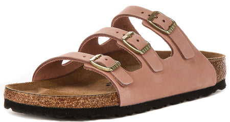 Birkenstock Florida sandalen | Roze kenmerkend Birkenstock-bovenmateriaal voor dames - Smalle pasvorm