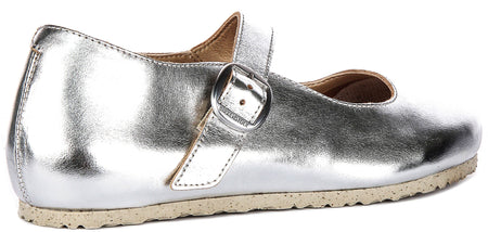Zapatos Birkenstock Tracy | material superior característico de Birkenstock plateado para hombres y mujeres