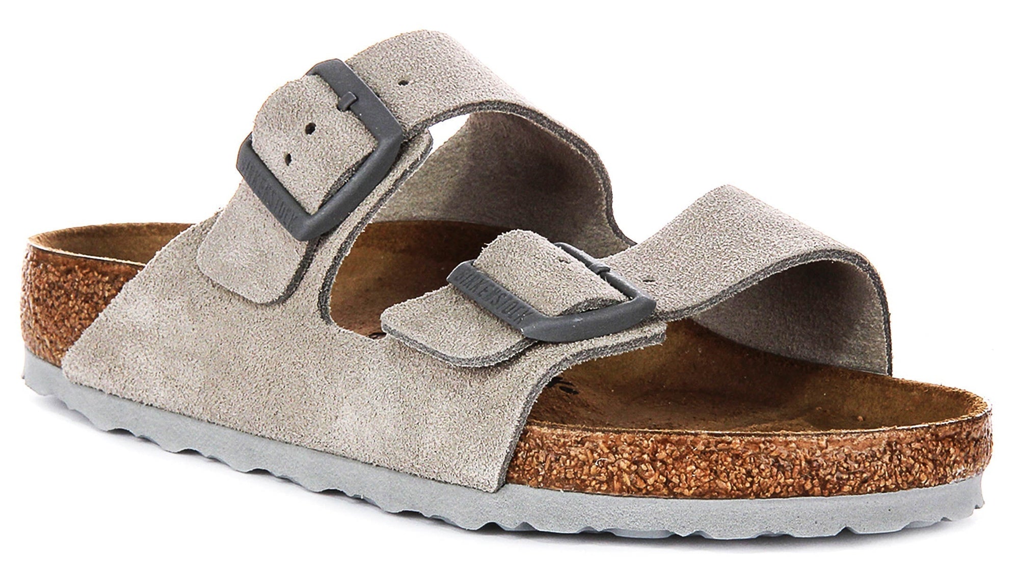 Birkenstock Arizona sandalen | Stone Birko-Flor voor dames - normale pasvorm