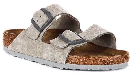 Birkenstock Arizona sandalen | Stone Birko-Flor voor dames - normale pasvorm