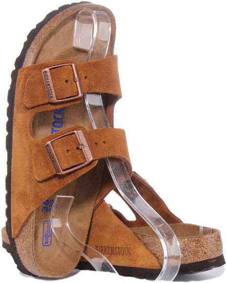 Sandales Birkenstock Arizona | cuir suédé marron pour femmes