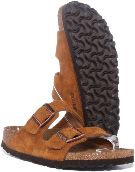 Sandales Birkenstock Arizona | cuir suédé marron pour femmes