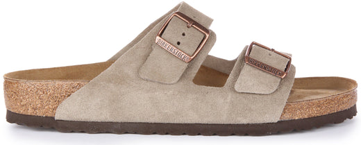 Sandali Birkenstock Arizona | Pelle scamosciata color tortora da uomo e donna