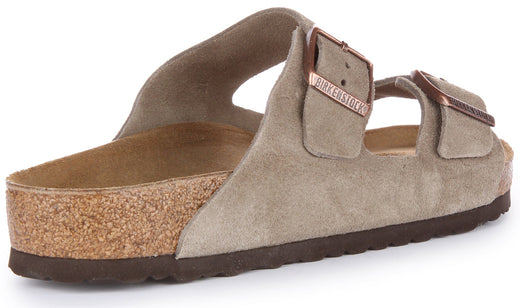 Sandali Birkenstock Arizona | Pelle scamosciata color tortora da uomo e donna