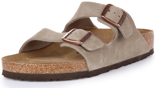 Sandali Birkenstock Arizona | Pelle scamosciata color tortora da uomo e donna