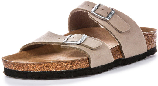 Sabots Birkenstock Sydney | Birko-Flor taupe - vegan pour femmes