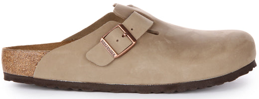 Birkenstock Boston-tofflor | Tobaksfärgat äkta läder för kvinnor